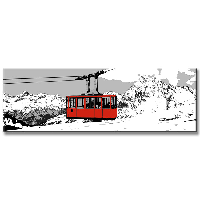 Malen nach Zahlen Schweiz Andermatt Seilbahn