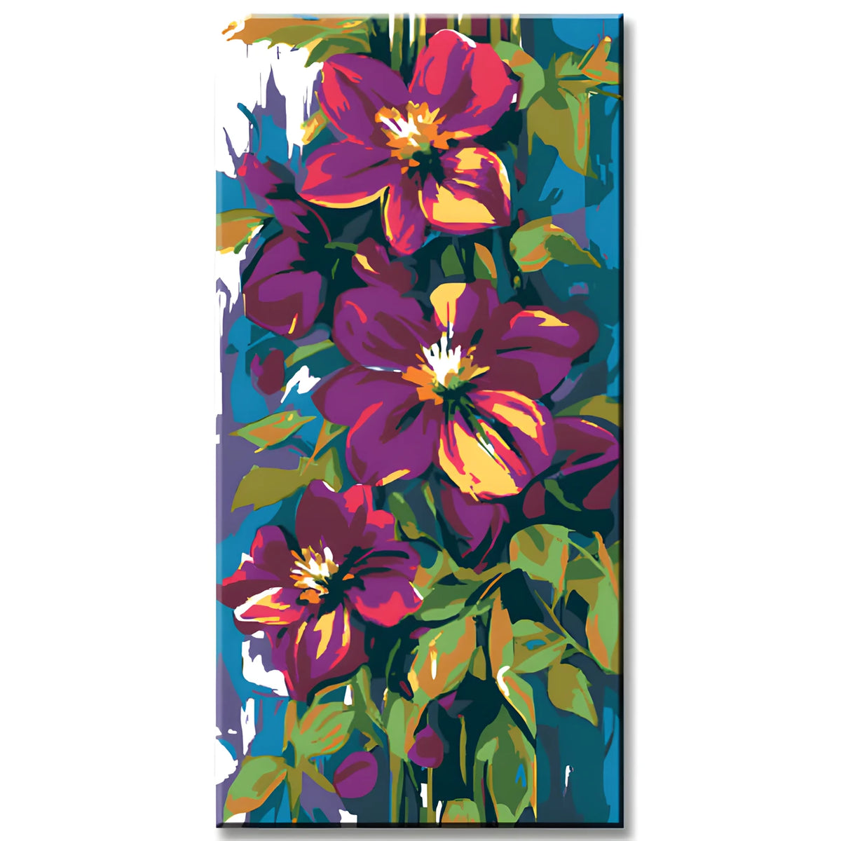 Malen nach Zahlen Clematis Waldrebe Garten