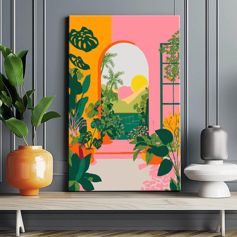Malen nach Zahlen Kunst Malerei Landschaft Blumen
