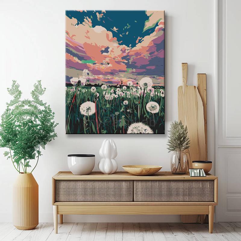 Malen nach Zahlen PusteBlumen Feld