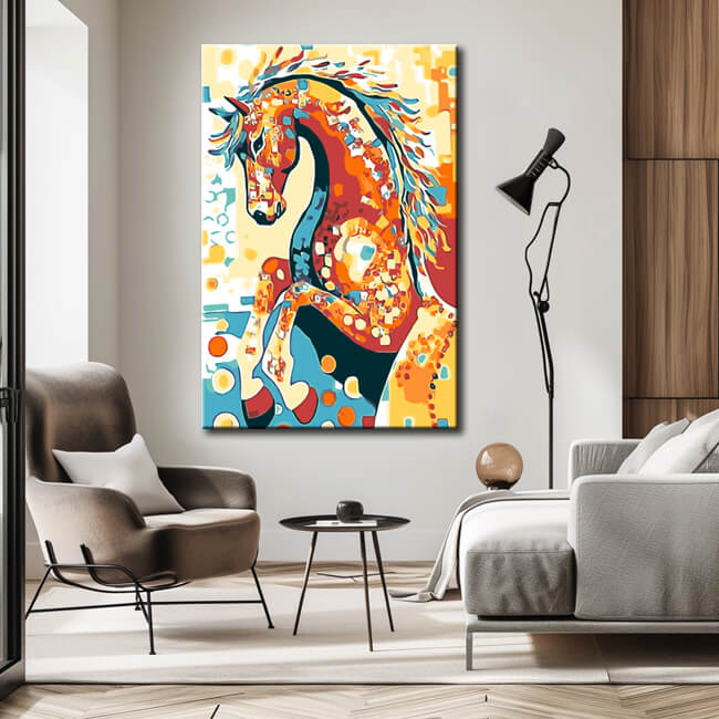 Malen nach Zahlen Kunst Tier Pferd