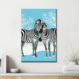 Malen nach Zahlen Kunst Tier Zwei Zebras umarmen sich mit ihren Köpfen