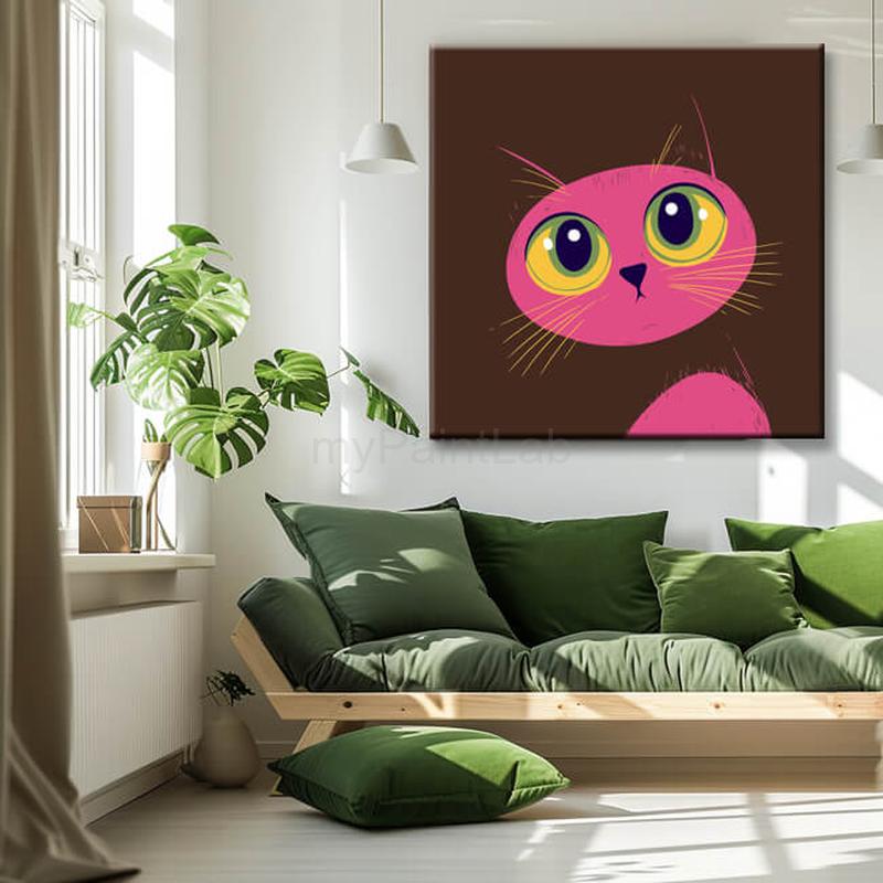 Malen nach Zahlen Kunst Pink Panther Kopf