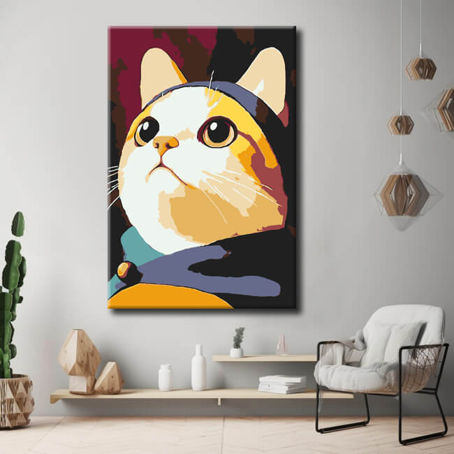 Malen nach Zahlen Kunst Malerei Katzenportrait