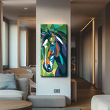 Malen nach Zahlen Panorama Kunst Malerei Farbiges Pferd