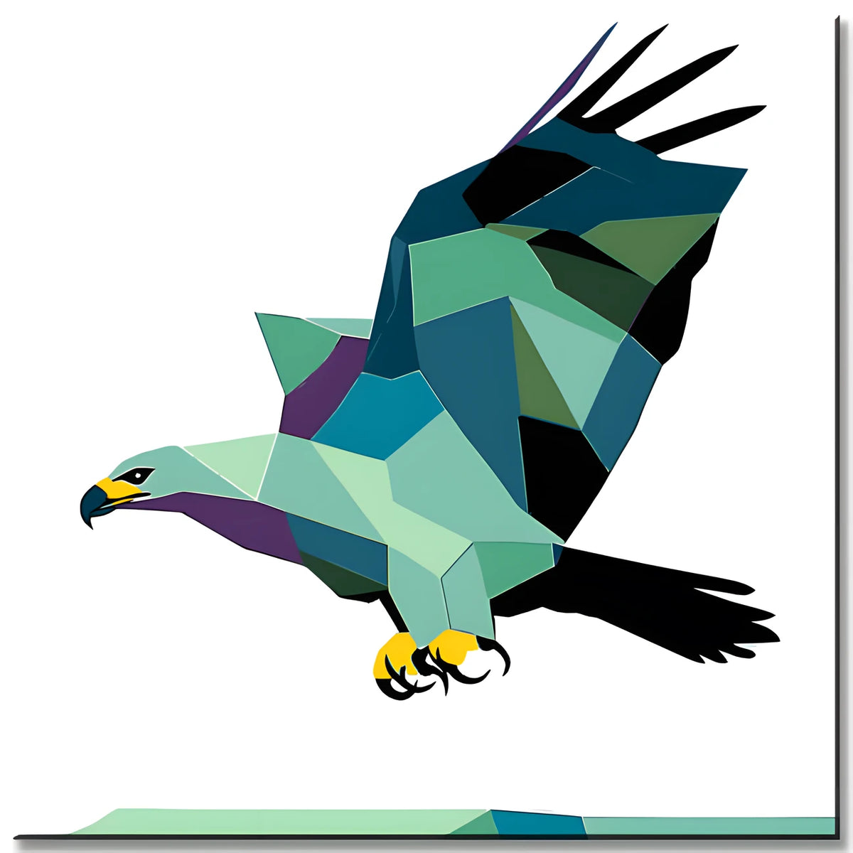 Malen nach Zahlen Polygon Adler Kunst