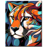 Malen nach Zahlen Gepard Kunst Illustration