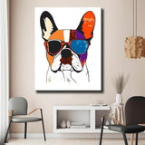 Malen nach Zahlen Abstrakte Kunst Bulldogge