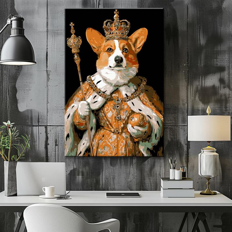 Malen nach Zahlen Der Hund der Queen Königin Corgis