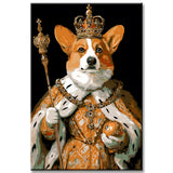 Malen nach Zahlen Der Hund der Queen Königin Corgis