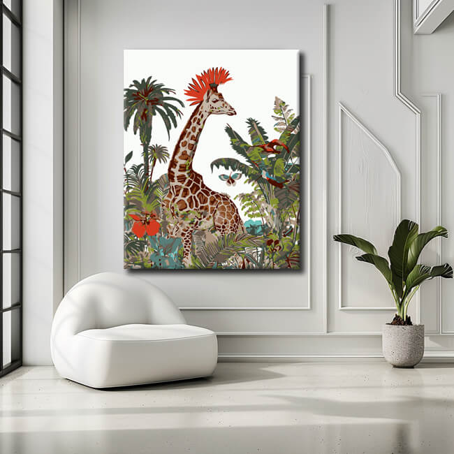 Malen nach Zahlen Tropische Giraffe