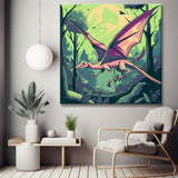 Flugdrache im Wald - Malen nach Zahlen