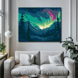 Malen nach Zahlen Aurora Bergpanorama