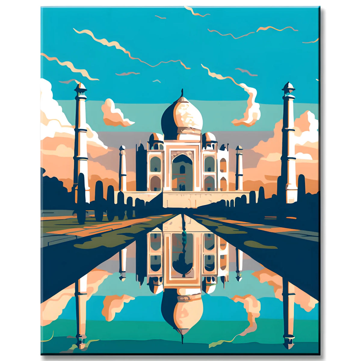Malen nach Zahlen Indien Taj Mahal