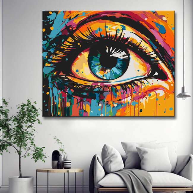 Bunte Augen Malen nach Zahlen