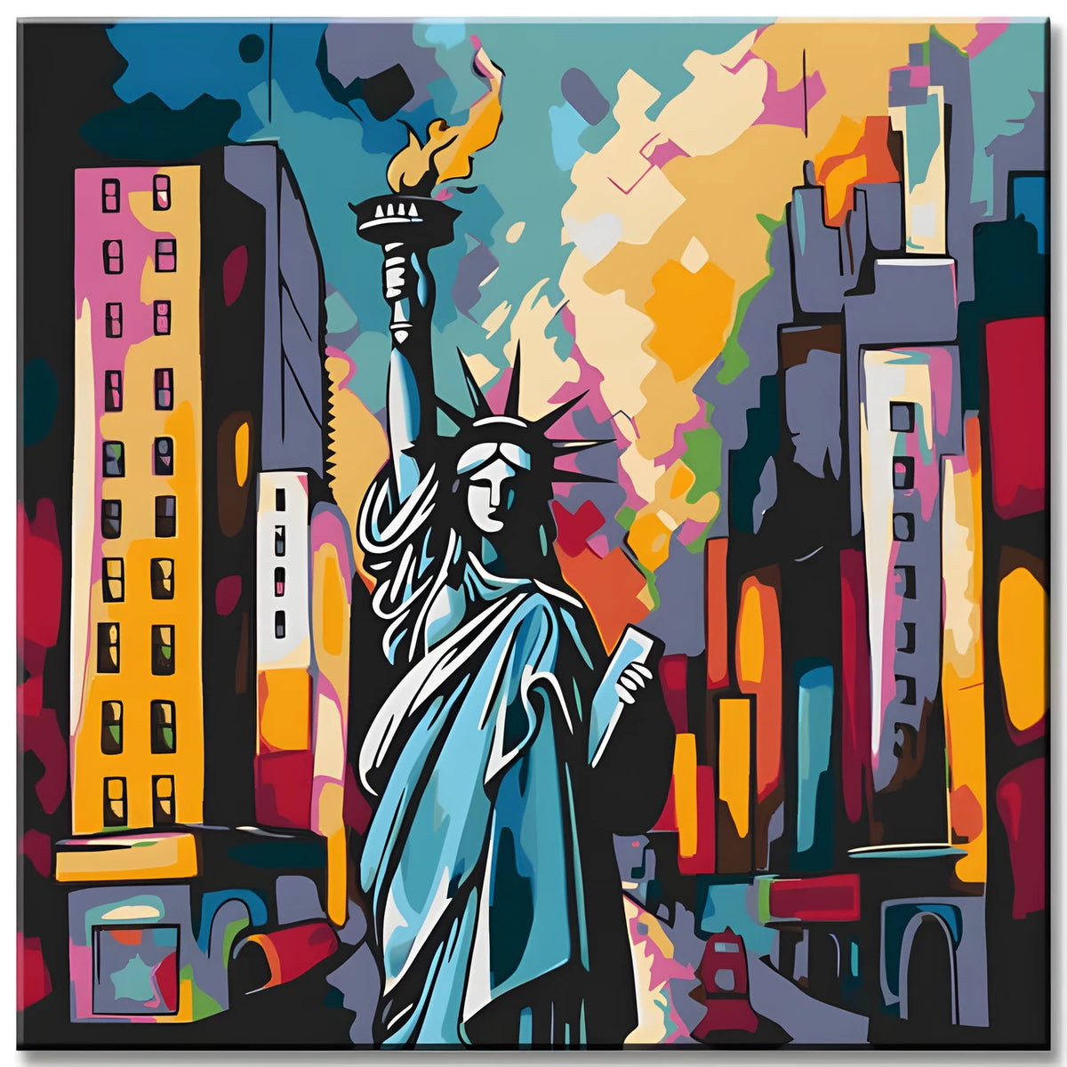 NewYork City im Picasso-Stil - Malen nach Zahlen