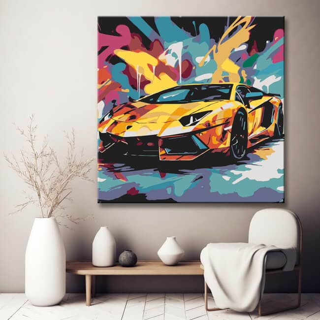 Graffiti Lamborghini Paint by Numbers