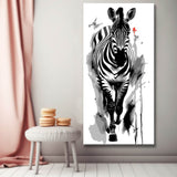 Malen nach Zahlen Schwarz-weiss Zebra