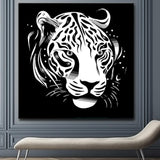 Weißer Tiger - Malen nach Zahlen Tierkunst