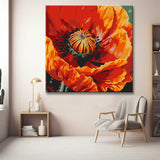 Mohnblüte Kunst Malen nach Zahlen