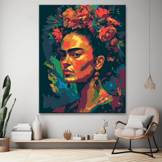 Gemälde Frida Kahlo Stil Malen nach Zahlen