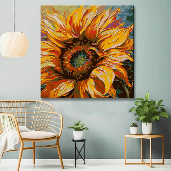 Sonnenblumenzauber Malen nach Zahlen