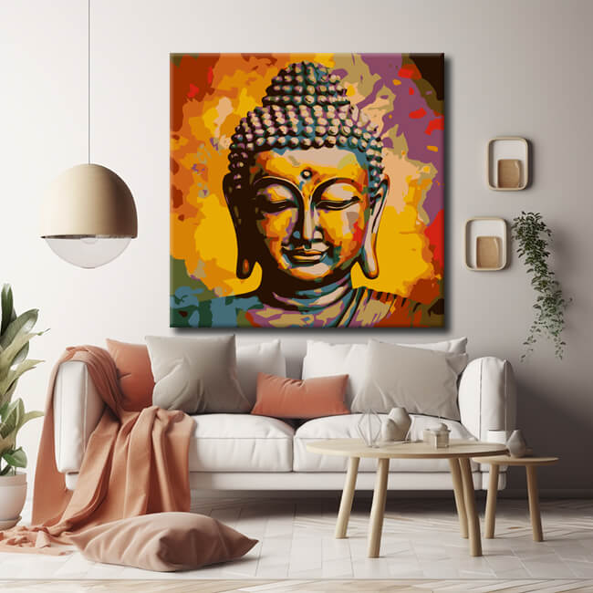 Malen nach Zahlen Goldener Buddha