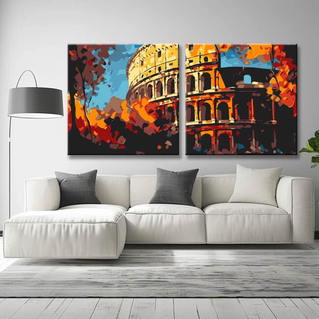 Painting by Numbers Colosseum Rome 2-Panel