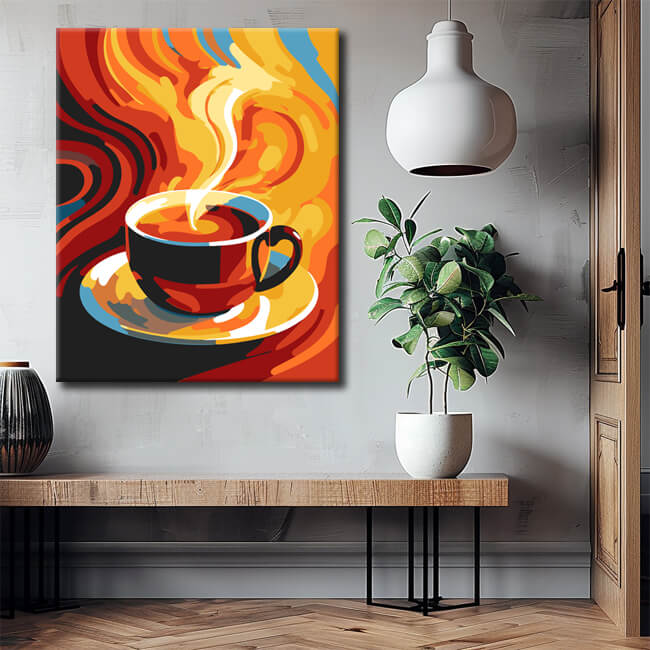 Malen nach Zahlen: Stillleben Kaffeetasse