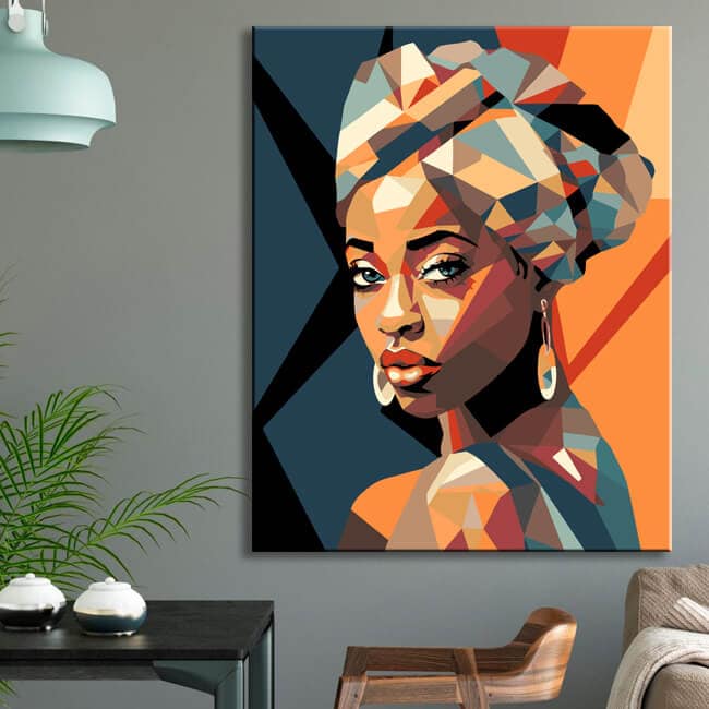 Paint by Numbers Art African Beauty