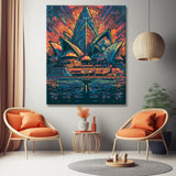Buntes Sydney Opera House Malen nach Zahlen
