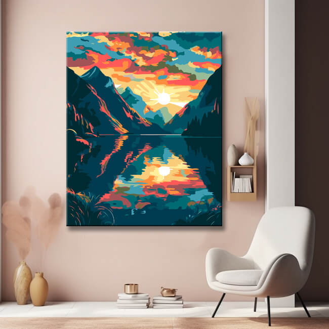 Malen nach Zahlen Magische Seenlandschaft