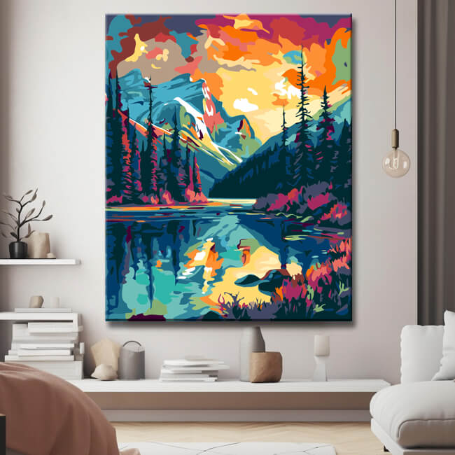 Banff Kanada Malen nach Zahlen