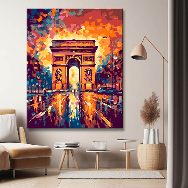 Paris Arc de Triomphe Malen nach Zahlen