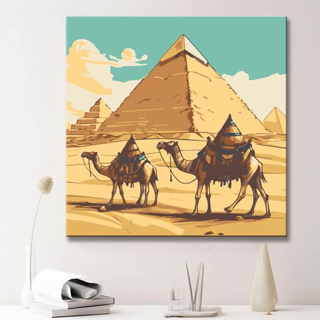 Pyramiden von Gizeh - Malen nach Zahlen