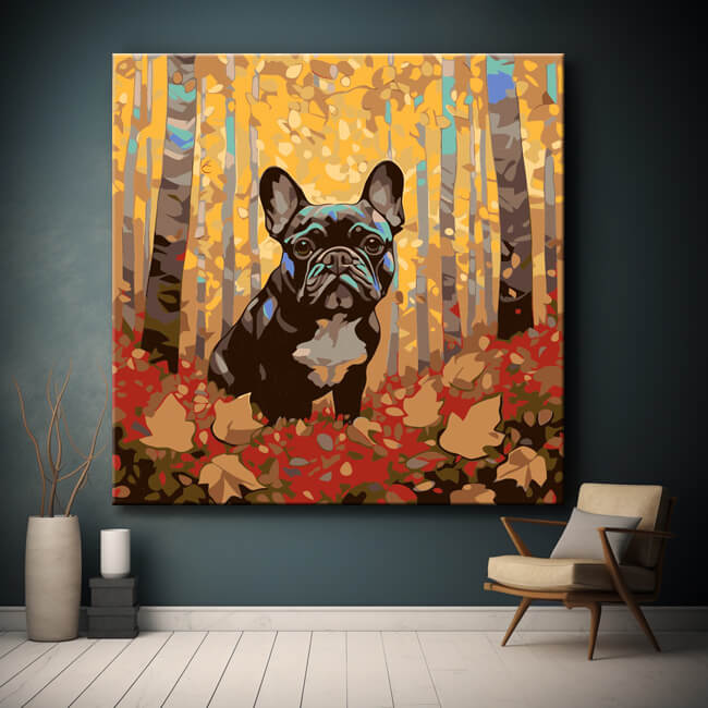 Französischer Bulldogge - Malen nach Zahlen Tierkunst