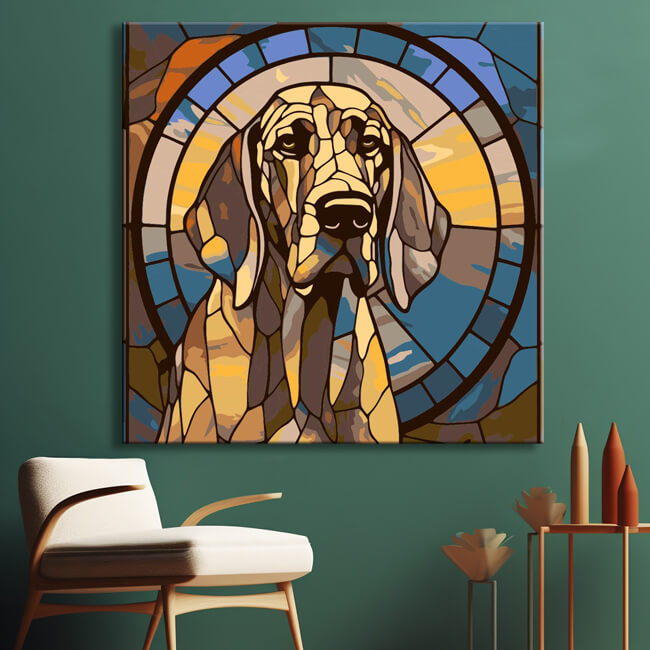 Dogge im Tiffany-Stil - Malen nach Zahlen