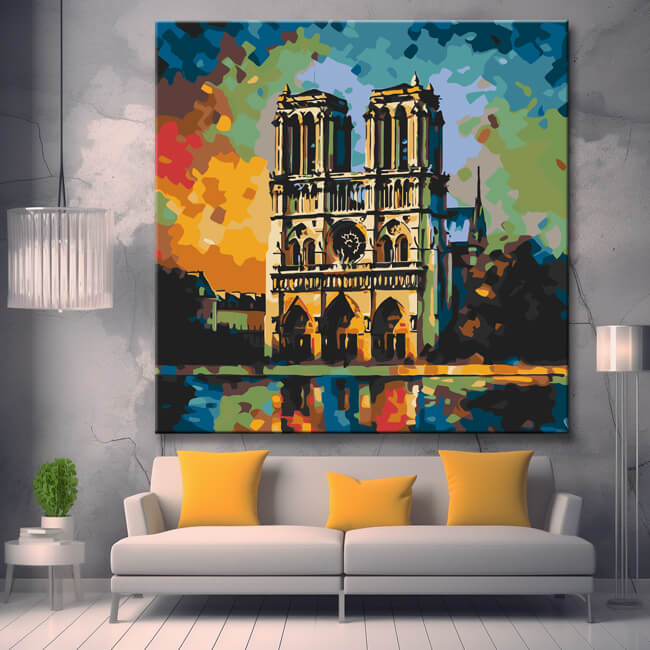 Notre Dame Porträt - Malen nach Zahlen