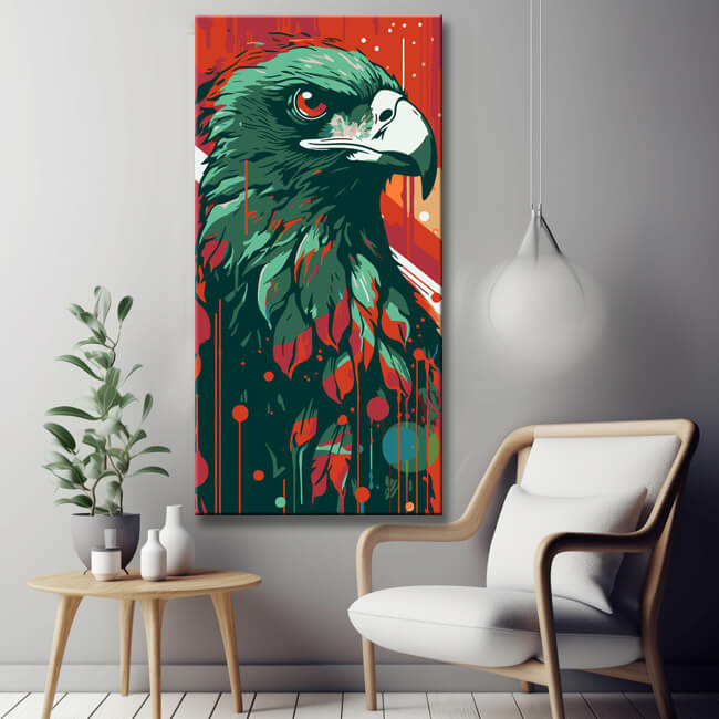 Shining Eagle Vogel Porträt - Malen nach Zahlen