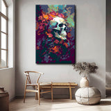 Malen nach Zahlen Illustration Totenkopf Abstrakt