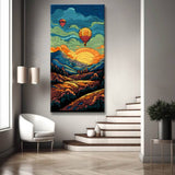 Paint by Numbers Art Hot Air Balloons in Van Gogh Style