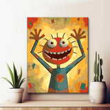 Malen nach Zahlen Cartoon-Monster-Illustration