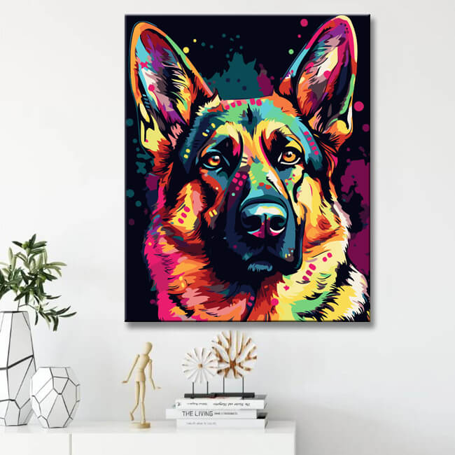 Malen nach Zahlen Tierkunst Malerei Deutscher Schäferhund