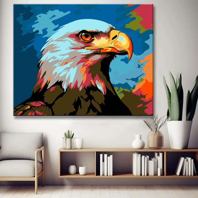 Adler Porträt - Malen nach Zahlen Kunstmalerei