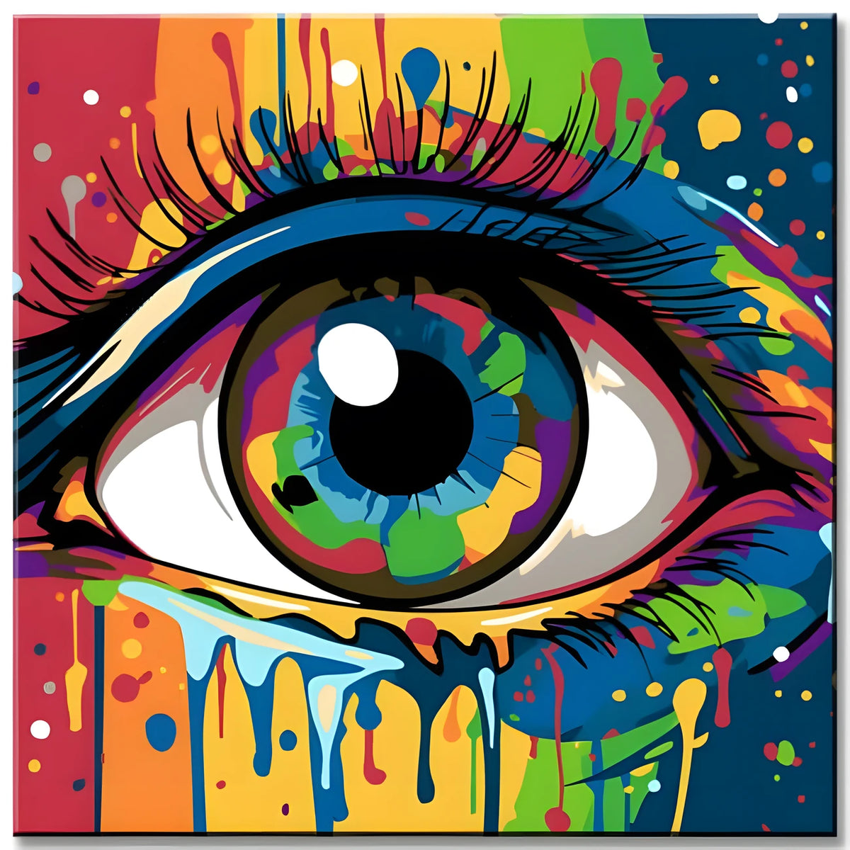 Buntes Auge Malen nach Zahlen