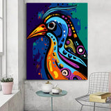 Malen nach Zahlen - Vogel im Picasso-Stil