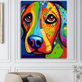 Malen nach Zahlen Bunter Picasso-Hund