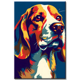 Beagle Hund Porträt - Malen nach Zahlen