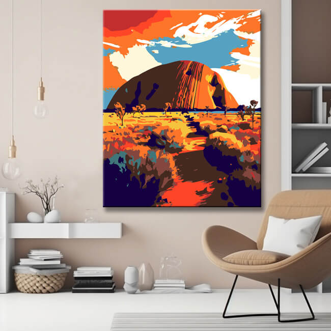 Malen nach Zahlen Gemälde Uluru Ayers Rock
