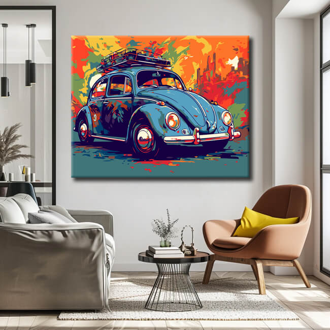 Malen nach Zahlen: VW Käfer Kreativ